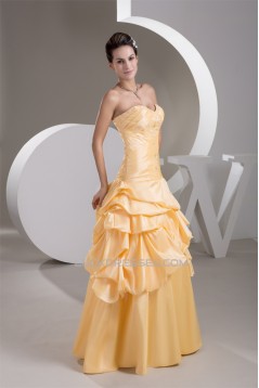 Satin Taffeta Sleeveless A-Line Sweetheart Prom/Formal Evening Dresses 02020552