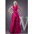 Satin Taffeta V-Neck Floor-Length Handmade Flowers Prom/Formal Evening Dresses 02020553