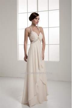 Sheath/Column Halter Sleeveless Beading Prom/Formal Evening Dresses 02020561