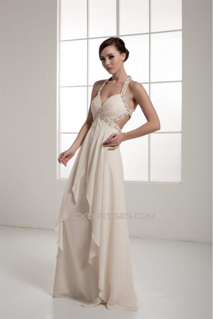 Sheath/Column Halter Sleeveless Beading Prom/Formal Evening Dresses 02020561