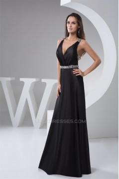 Sheath/Column Sleeveless Beading Floor-Length Prom/Formal Evening Dresses 02020563