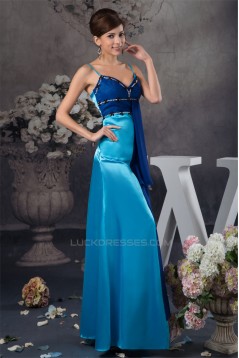 Sheath/Column Sleeveless Chiffon Silk like Satin Prom/Formal Evening Dresses 02020564