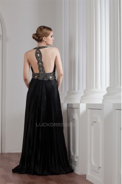 Sleeveless Beading Floor-Length Halter Sheath/Column Prom/Formal Evening Dresses 02020574