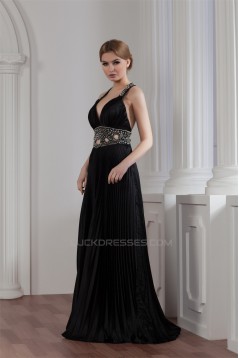 Sleeveless Beading Floor-Length Halter Sheath/Column Prom/Formal Evening Dresses 02020574