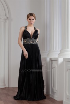 Sleeveless Beading Floor-Length Halter Sheath/Column Prom/Formal Evening Dresses 02020574