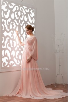 Sleeveless Chiffon Elastic Woven Satin Sweetheart Prom/Formal Evening Dresses 02020577