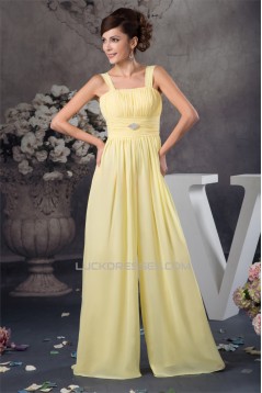 Sleeveless Floor-Length Sheath/Column Chiffon Silk like Satin Prom/Formal Evening Dresses 02020582
