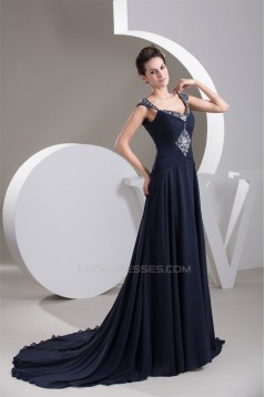 A-Line Beaded Long Chiffon Prom/Formal Evening Dresses 02020587