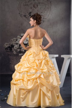 Sleeveless Strapless Floor-Length Satin Taffeta Prom/Formal Evening Dresses 02020592