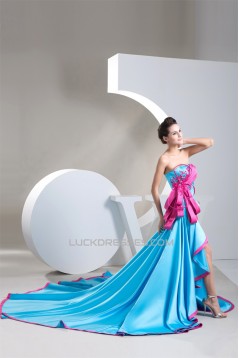 Strapless A-Line Sleeveless Satin Beading Prom/Formal Evening Dresses 02020594