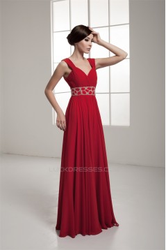 Straps Sleeveless Floor-Length Prom Evening Formal Dresses 02020595
