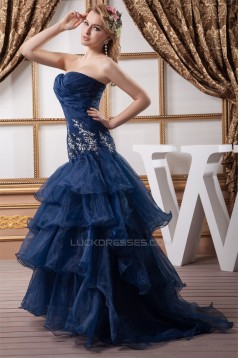 Sweetheart Mermaid/Trumpet Brush Sweep Train Prom/Formal Evening Dresses 02020598