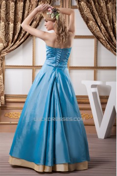 Sweetheart Ruched Satin Organza Silk like Satin Prom/Formal Evening Dresses 02020599