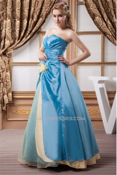 Sweetheart Ruched Satin Organza Silk like Satin Prom/Formal Evening Dresses 02020599