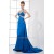 A-Line Beading Elastic Woven Satin Brush Sweep Train Prom/Formal Evening Dresses 02020609