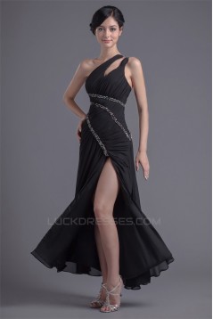 A-Line One-Shoulder Beading Sleeveless Chiffon Prom/Formal Evening Dresses 02020625