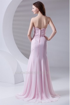 Trumpet/Mermaid Chiffon Elastic Woven Satin Prom/Formal Evening Dresses 02020628