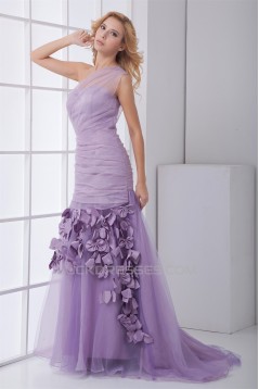 A-Line Sleeveless Puddle Train One-Shoulder Prom/Formal Evening Dresses 02020629