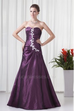 A-Line Sleeveless Sweetheart Taffeta Floor-Length Prom/Formal Evening Dresses 02020631