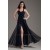 Ankle-Length A-Line Ruffles Chiffon Silk like Satin Prom/Formal Evening Dresses 02020641
