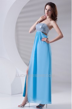 Ankle-Length Strapless A-Line Sleeveless Prom/Formal Evening Dresses 02020644