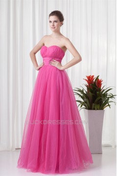 Ball Gown Pleats Floor-Length Sleeveless Prom/Formal Evening Dresses 02020649