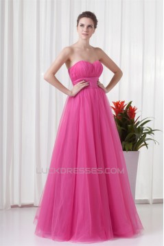 Ball Gown Pleats Floor-Length Sleeveless Prom/Formal Evening Dresses 02020649