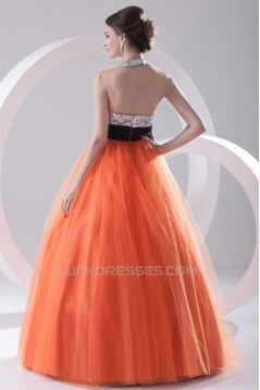 Ball Gown Sleeveless Floor-Length Halter Prom/Formal Evening Dresses 02020650