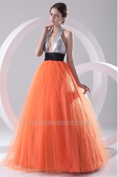 Ball Gown Sleeveless Floor-Length Halter Prom/Formal Evening Dresses 02020650