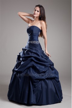 Ball Gown Taffeta Floor-Length Beading Sweetheart Prom/Formal Evening Dresses 02020652