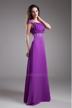 A-Line Beading Floor-Length Chiffon Elastic Woven Satin Prom/Formal Evening Dresses 02020659