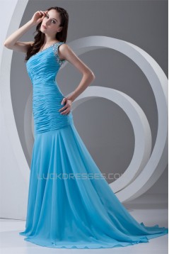 Beading One-Shoulder Sleeveless Chiffon Prom/Formal Evening Dresses 02020668