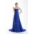 Brush Sweep Train Chiffon Long Blue Prom/Formal Evening Dresses 02020688