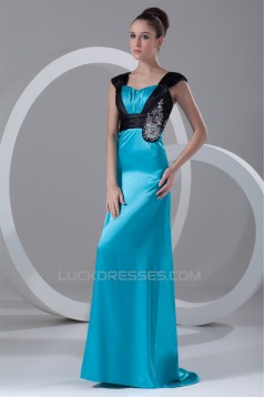 Brush Sweep Train Sleeveless Straps Sheath/Column Prom/Formal Evening Dresses 02020692