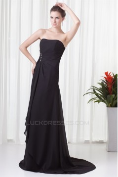 Chiffon Brush Sweep Train Prom/Formal Evening Bridesmaid Dresses 02020702