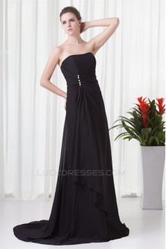 Chiffon Brush Sweep Train Prom/Formal Evening Bridesmaid Dresses 02020702