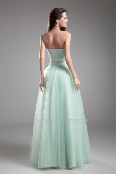 A-Line Elastic Woven Satin Fine Netting Prom/Formal Evening Dresses 02020720