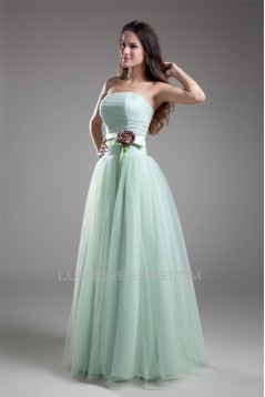 A-Line Elastic Woven Satin Fine Netting Prom/Formal Evening Dresses 02020720