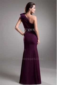 Trumpet/Mermaid Beading One-Shoulder Chiffon Prom/Formal Evening Dresses 02020730
