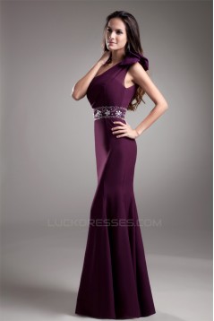 Trumpet/Mermaid Beading One-Shoulder Chiffon Prom/Formal Evening Dresses 02020730