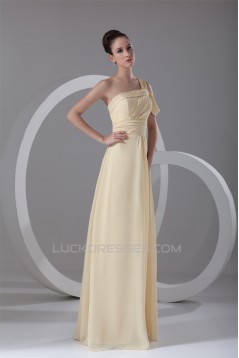 A-Line Floor-Length Chiffon One-Shoulder Prom/Formal Evening Dresses 02020737