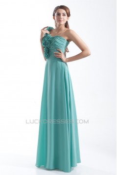 A-Line One-Shoulder Floor-Length Chiffon Prom/Formal Evening Bridesmaid Dresses 02020741