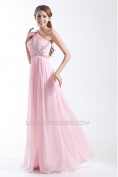 Floor-Length One-Shoulder Beading Sheath/Column Prom/Formal Evening Dresses 02020745