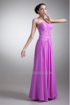 Floor-Length Sheath/Column Sleeveless Chiffon Prom/Formal Evening Dresses 02020753