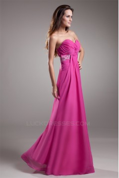 Floor-Length Sleeveless Chiffon Silk like Satin Prom/Formal Evening Dresses 02020757