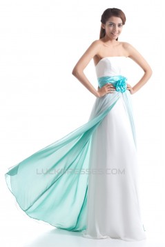 Floor-Length Sleeveless Handmade Flowers Prom/Formal Evening Bridesmaid Dresses 02020758