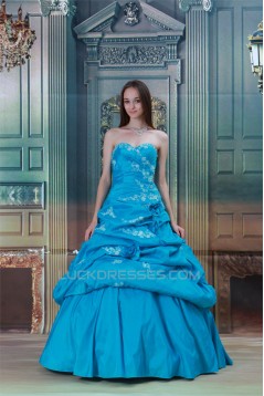 Floor-Length Sweetheart Satin Taffeta Beading Prom/Formal Evening Dresses 02020762