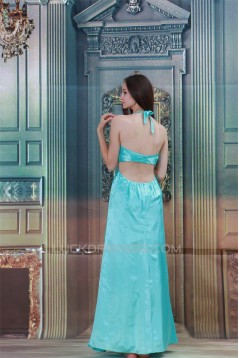 Halter Sheath/Column Elastic Woven Satin Prom/Formal Evening Dresses 02020766