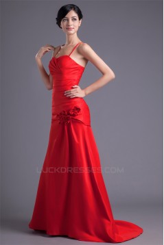 Handmade Flowers Brush Sweep Train Sweetheart Prom/Formal Evening Dresses 02020768