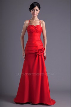 Handmade Flowers Brush Sweep Train Sweetheart Prom/Formal Evening Dresses 02020768